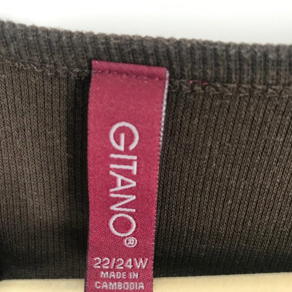 Gitano Brown 3/4 Sleeve Blouse - Picture 5 of 5